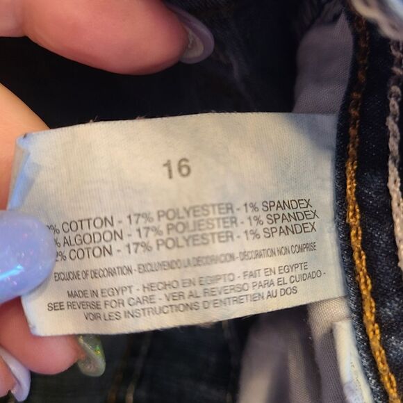 l.e.i. Chelsea blue denim jeans, lowrise bootcut, girls size 16 - Picture 7 of 7